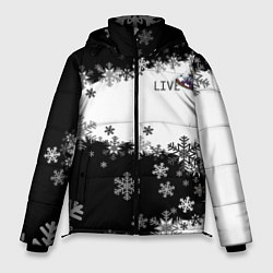 Куртка зимняя мужская Сноуборд черно-белый, цвет: 3D-светло-серый