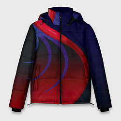 Куртка зимняя мужская Красные и синие щупальца, цвет: 3D-красный