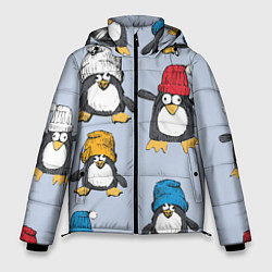Мужская зимняя куртка Смешные пингвины