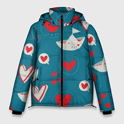 Куртка зимняя мужская Корабль любви, цвет: 3D-красный