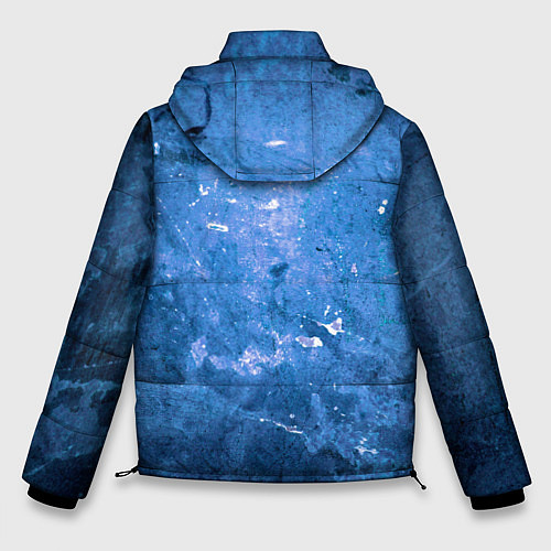 Мужская зимняя куртка Тёмно-синяя абстрактная стена льда / 3D-Светло-серый – фото 2