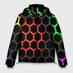 Мужская зимняя куртка Gradient hexagon genshin