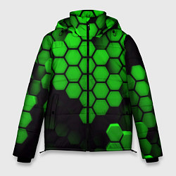 Куртка зимняя мужская Майнкрафт текстура, цвет: 3D-черный