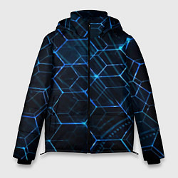 Куртка зимняя мужская Сетка из лучей, цвет: 3D-светло-серый