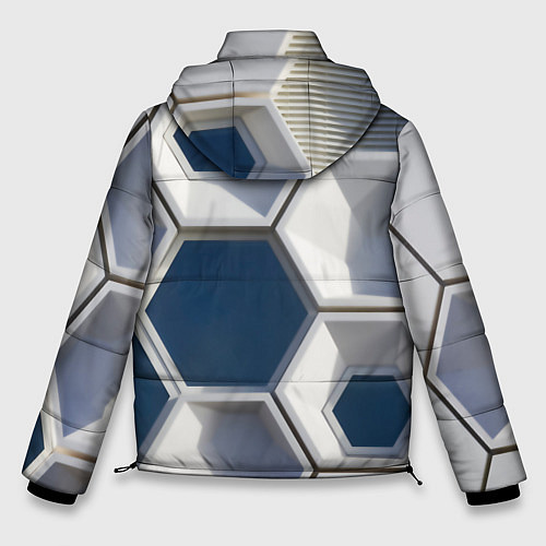 Мужская зимняя куртка Кубический мир / 3D-Светло-серый – фото 2