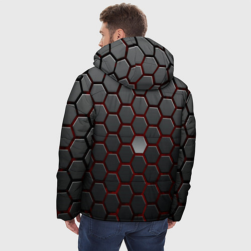 Мужская зимняя куртка Броня из стали / 3D-Красный – фото 4