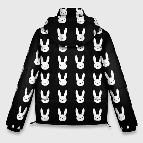 Мужская зимняя куртка Bunny pattern black / 3D-Светло-серый – фото 2