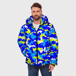 Куртка зимняя мужская Камуфляж яркое лето, цвет: 3D-черный — фото 2