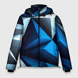Куртка зимняя мужская Абстрактные грани текстура, цвет: 3D-черный