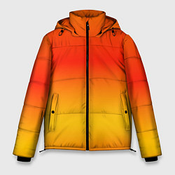 Куртка зимняя мужская Переливы оранжевого, цвет: 3D-черный