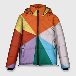 Мужская зимняя куртка Разноцветные пересекающиеся треугольники