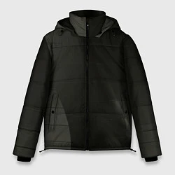 Куртка зимняя мужская Чёрные геометрические металлические листы, цвет: 3D-черный