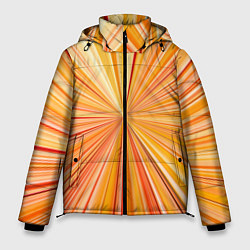 Мужская зимняя куртка Абстрактные лучи оттенков оранжевого