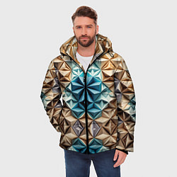 Куртка зимняя мужская Бумажный футуризм, цвет: 3D-светло-серый — фото 2