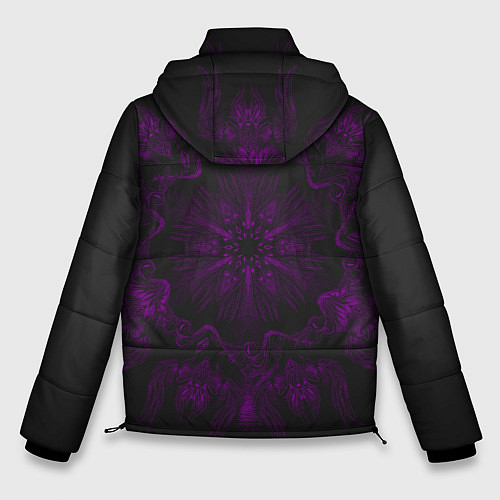 Мужская зимняя куртка Фиолетовый узор / 3D-Светло-серый – фото 2