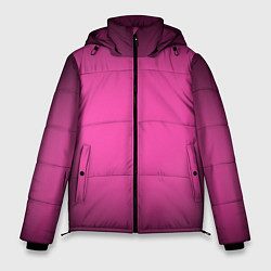 Куртка зимняя мужская Кислотный розовый с градиентом, цвет: 3D-черный