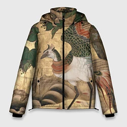 Куртка зимняя мужская Сказочная птица, цвет: 3D-черный