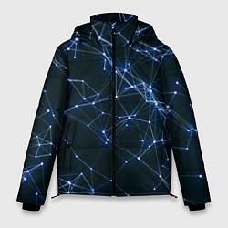 Куртка зимняя мужская Нейросети абстракция, цвет: 3D-светло-серый