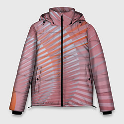 Мужская зимняя куртка Абстрактные розовые волнообразные линии