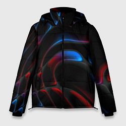 Куртка зимняя мужская Neon colors drops of liquid, цвет: 3D-черный