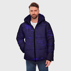 Куртка зимняя мужская Киберпанк изнутри, цвет: 3D-черный — фото 2