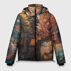 Куртка зимняя мужская Иллюстрация нейросети в стиле флюид арта, цвет: 3D-светло-серый
