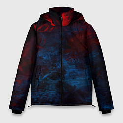 Куртка зимняя мужская Космическая абстракция битва, цвет: 3D-черный