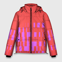 Куртка зимняя мужская Паттерн в стиле модерн розовый, цвет: 3D-красный
