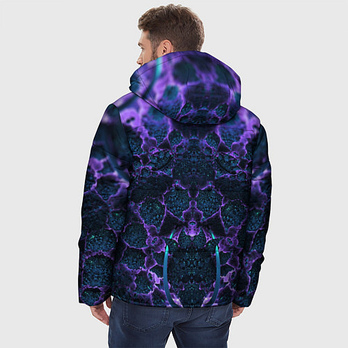 Мужская зимняя куртка Фрактальное искусство / 3D-Красный – фото 4