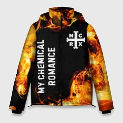 Куртка зимняя мужская My Chemical Romance и пылающий огонь, цвет: 3D-черный
