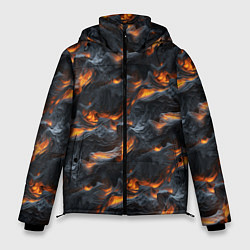 Куртка зимняя мужская Огненные волны - pattern, цвет: 3D-красный