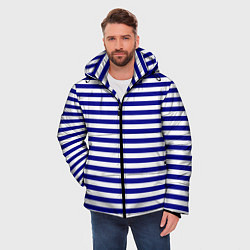 Куртка зимняя мужская Тельняшка синяя ВМФ, цвет: 3D-красный — фото 2