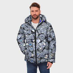 Куртка зимняя мужская Россыпь бриллиантов, цвет: 3D-светло-серый — фото 2