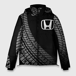 Куртка зимняя мужская Honda tire tracks, цвет: 3D-черный