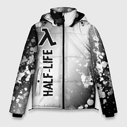 Куртка зимняя мужская Half-Life glitch на светлом фоне: по-вертикали, цвет: 3D-черный