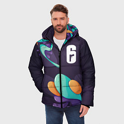 Куртка зимняя мужская Rainbow Six graffity splash, цвет: 3D-черный — фото 2