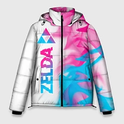 Куртка зимняя мужская Zelda neon gradient style: по-вертикали, цвет: 3D-черный