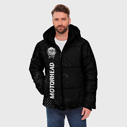 Куртка зимняя мужская Motorhead glitch на темном фоне: по-вертикали, цвет: 3D-черный — фото 2