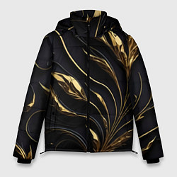 Мужская зимняя куртка Золотой орнамент на черном