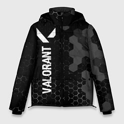 Мужская зимняя куртка Valorant glitch на темном фоне: по-вертикали