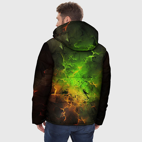 Мужская зимняя куртка Зеленый туман / 3D-Красный – фото 4