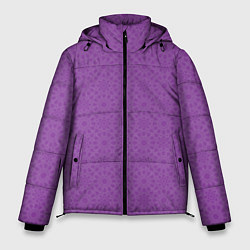 Куртка зимняя мужская Сиреневого цвета с узорами, цвет: 3D-черный