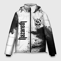 Куртка зимняя мужская Nazareth и рок символ на светлом фоне, цвет: 3D-черный