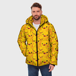 Куртка зимняя мужская Желтая резиновая уточка для ванны, цвет: 3D-светло-серый — фото 2