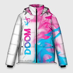 Мужская зимняя куртка Doom neon gradient style: по-вертикали