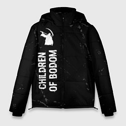 Мужская зимняя куртка Children of Bodom glitch на темном фоне: по-вертик