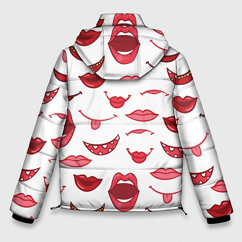 Мужская зимняя куртка Сладкие губы / 3D-Светло-серый – фото 2