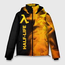 Мужская зимняя куртка Half-Life - gold gradient: по-вертикали