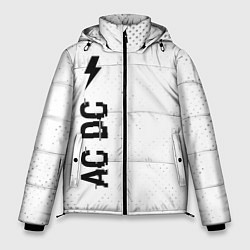 Мужская зимняя куртка AC DC glitch на светлом фоне: по-вертикали