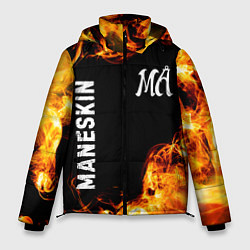 Куртка зимняя мужская Maneskin и пылающий огонь, цвет: 3D-черный